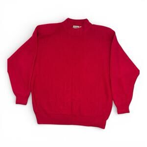 Apostrophe Pink Lambswool Angora Mock Neck Pullover Sweater Size 1X